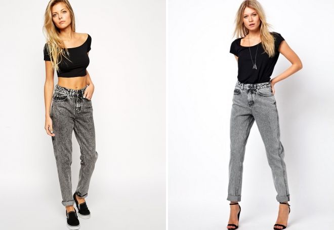 женские черные джинсы-американки женские черные джинсы-американки