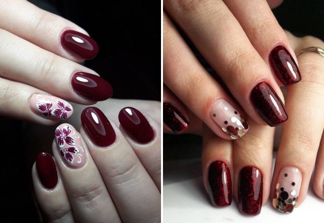 идеи бордового маникюра с дизайном идеи бордового маникюра с дизайном