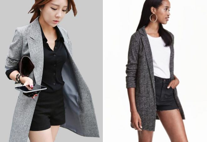 серый удлиненный пиджак серый удлиненный пиджак