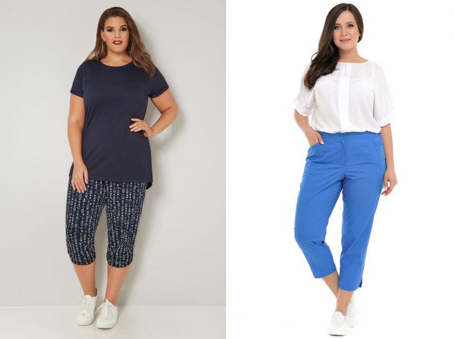 укороченные летние брюки для полных женщин укороченные летние брюки для полных женщин