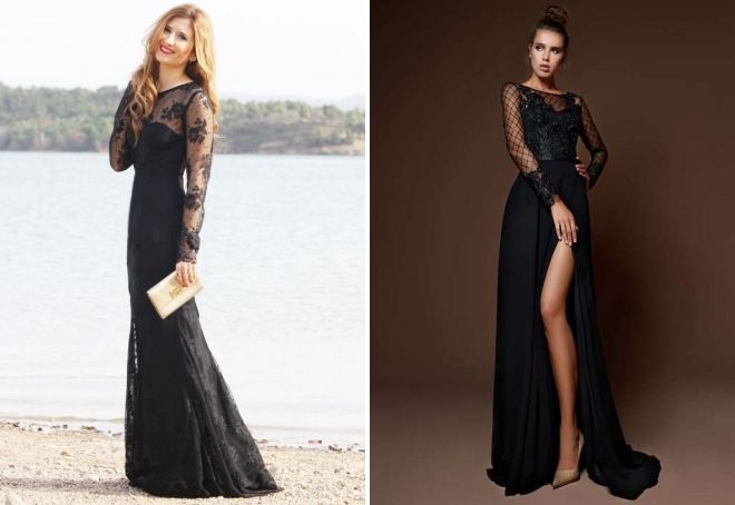 вечернее платье с прозрачными рукавами вечернее платье с прозрачными рукавами