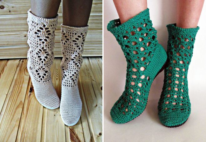 вязаные летние сапоги вязаные летние сапоги