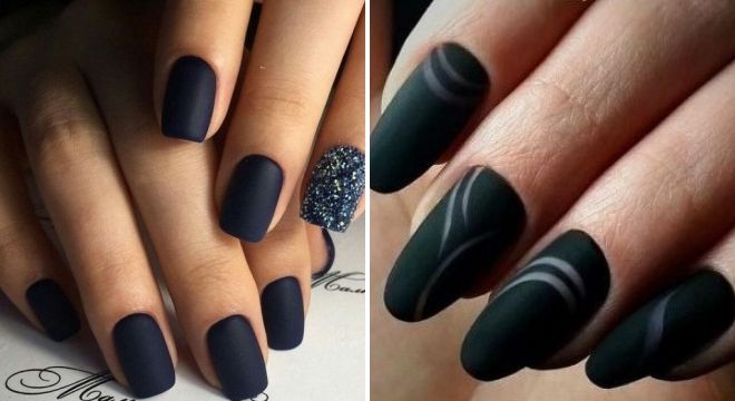 черный матовый маникюр с дизайном черный матовый маникюр с дизайном
