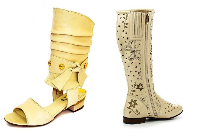 кожаные летние сапоги кожаные летние сапоги