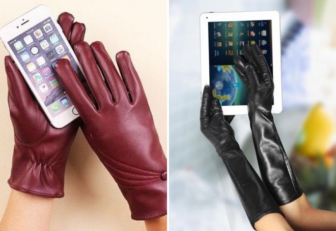кожаные сенсорные перчатки кожаные сенсорные перчатки