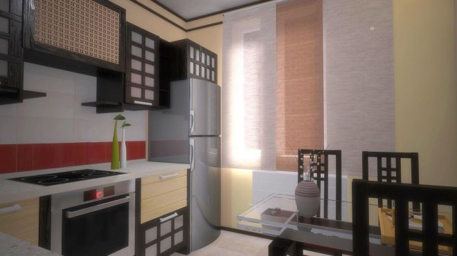 Кухня в японском стиле Кухня в японском стиле