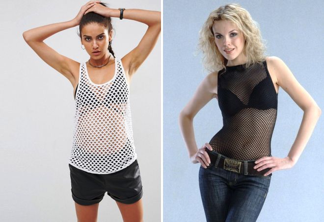 модная майка сетка модная майка сетка