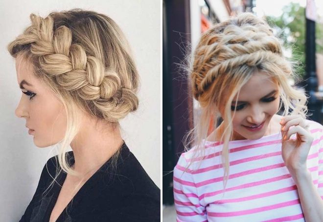 модные прически с французской косой модные прически с французской косой