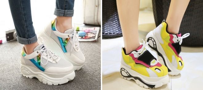 модные женские кроссовки на высокой подошве модные женские кроссовки на высокой подошве