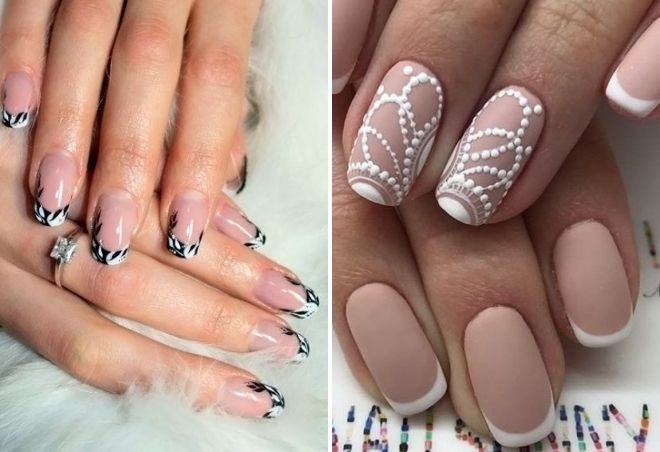 осенний маникюр френч осенний маникюр френч