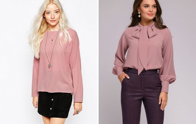 Блузка пыльная роза Блузка пыльная роза