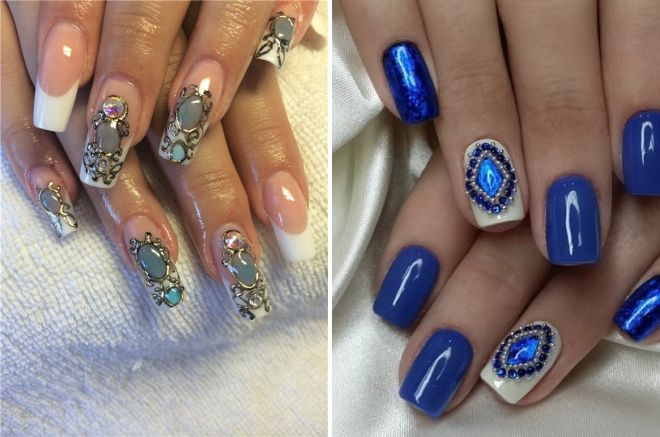 дизайн ногтей с большими камнями дизайн ногтей с большими камнями