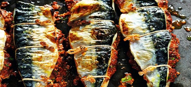 фаршированная скумбрия в духовке фаршированная скумбрия в духовке