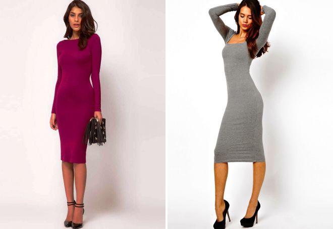 обтягивающее трикотажное платье обтягивающее трикотажное платье
