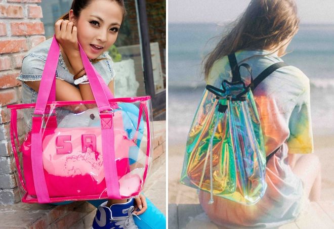 прозрачная пляжная сумка прозрачная пляжная сумка