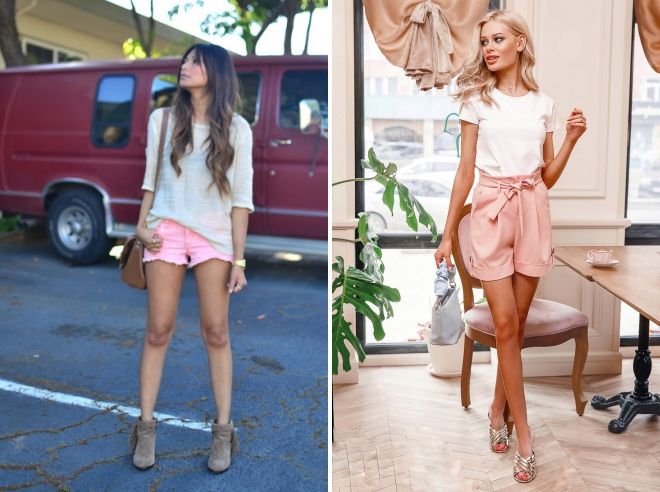 шорты розового цвета шорты розового цвета