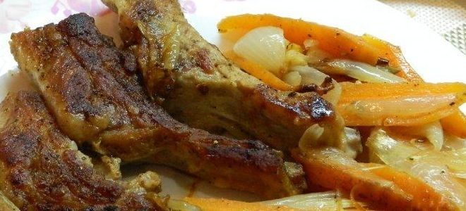 свиные ребра с овощами в казане свиные ребра с овощами в казане