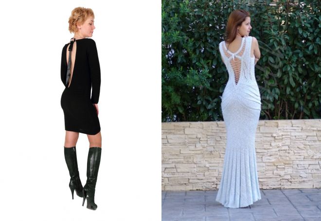 вязаное платье с открытой спиной вязаное платье с открытой спиной