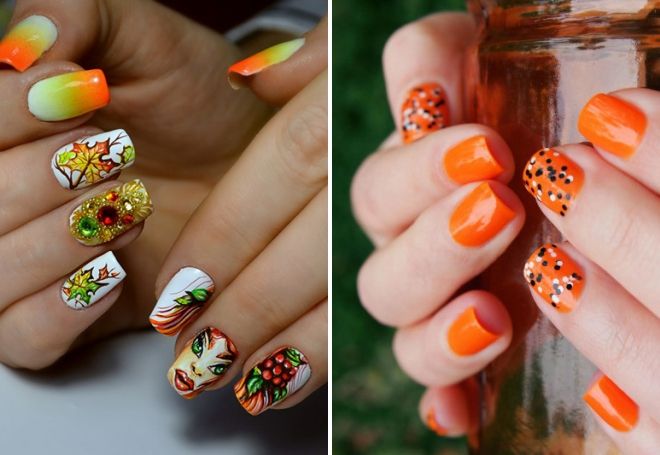 яркий осенний дизайн ногтей яркий осенний дизайн ногтей