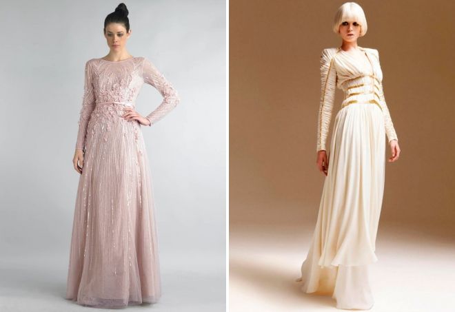 закрытое вечернее платье с длинными рукавами закрытое вечернее платье с длинными рукавами