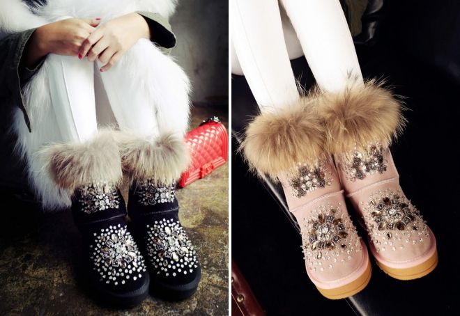 зимние угги со стразами зимние угги со стразами