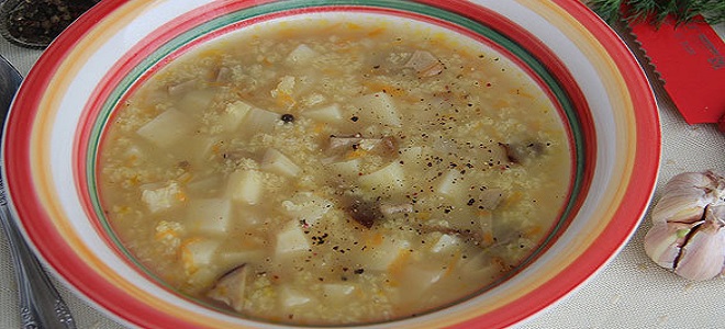 Кулеш с грибами