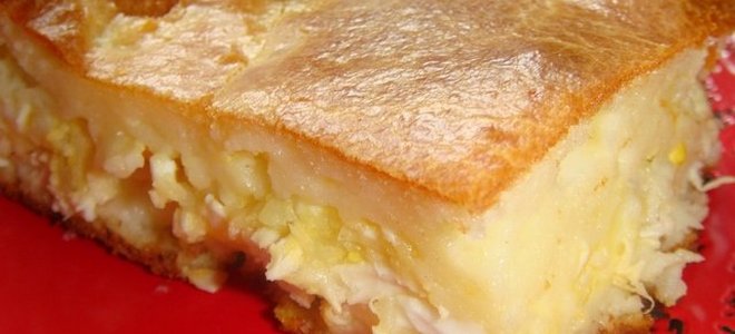 Пирог с картофельным пюре