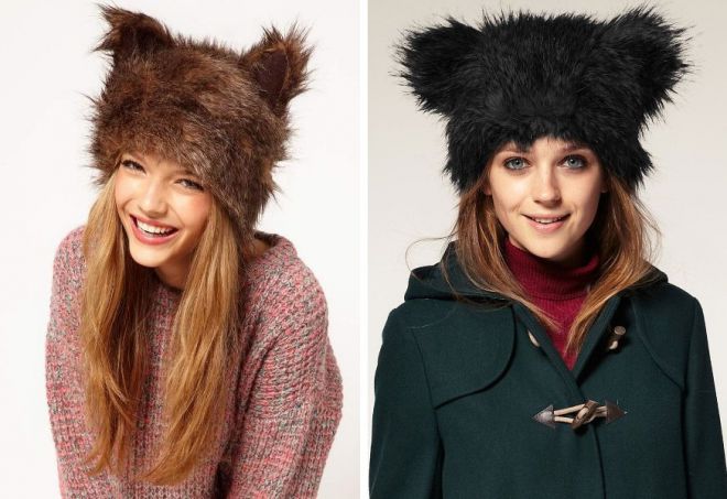 женские меховые шапки 10