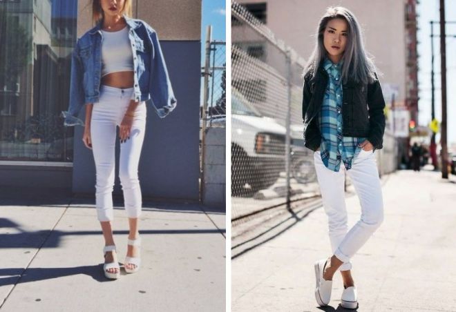 белые джинсы 5