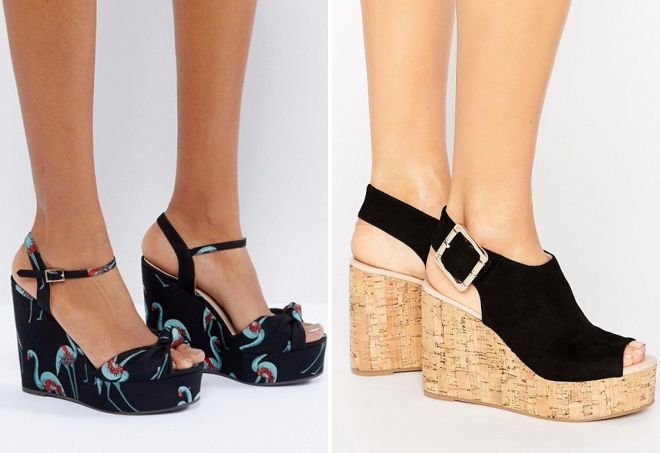 черные босоножки на танкетке черные босоножки на танкетке