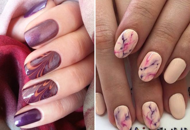 мраморный маникюр с втиркой мраморный маникюр с втиркой