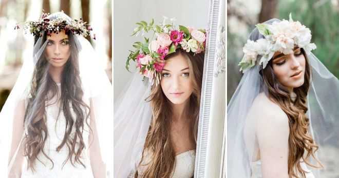 свадебный венок с фатой свадебный венок с фатой