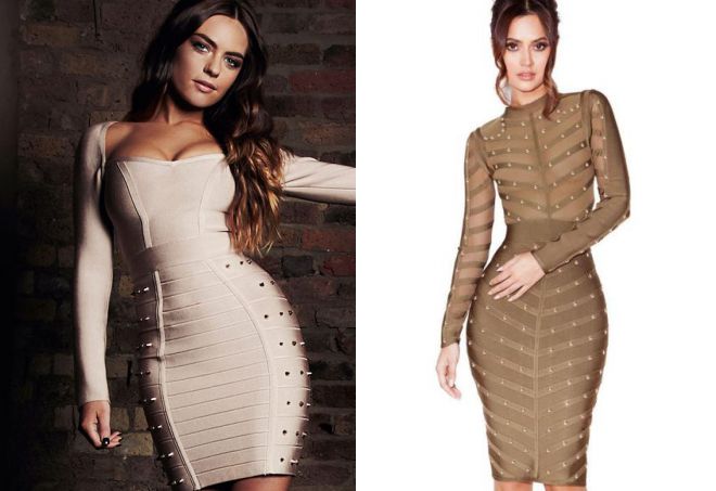 бандажное платье с рукавами бандажное платье с рукавами