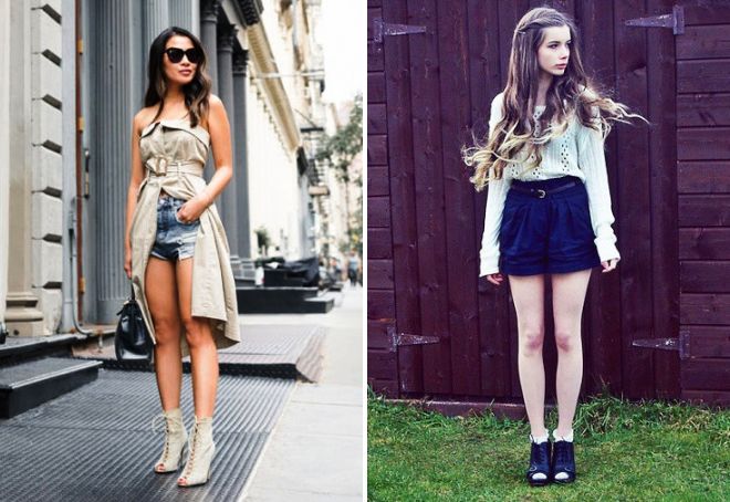 ботильоны с открытым носом с шортами ботильоны с открытым носом с шортами