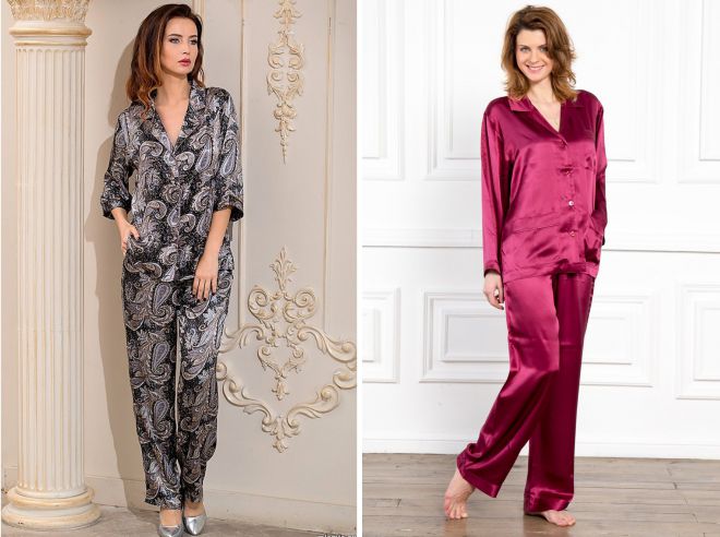 пижамы из натурального шелка пижамы из натурального шелка