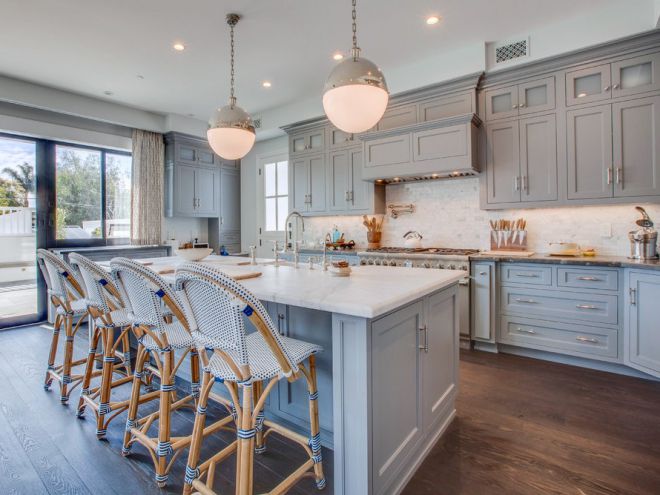 Серо-голубая кухня Серо-голубая кухня