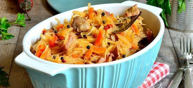 тушеная капуста с мясом и сосисками тушеная капуста с мясом и сосисками