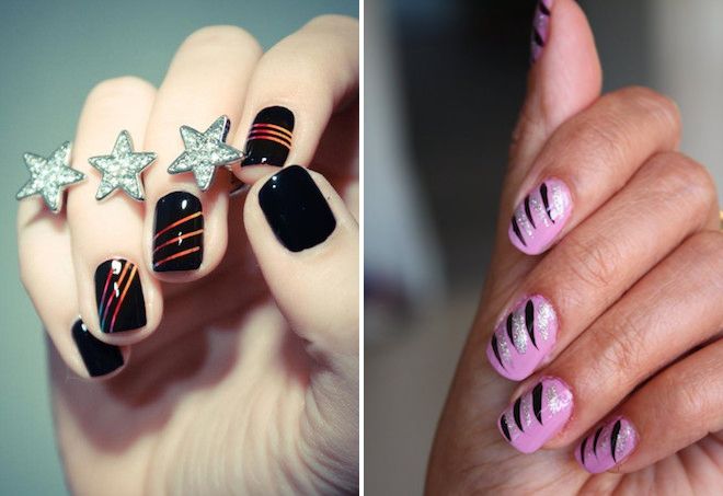 зеркальный маникюр с полосками зеркальный маникюр с полосками