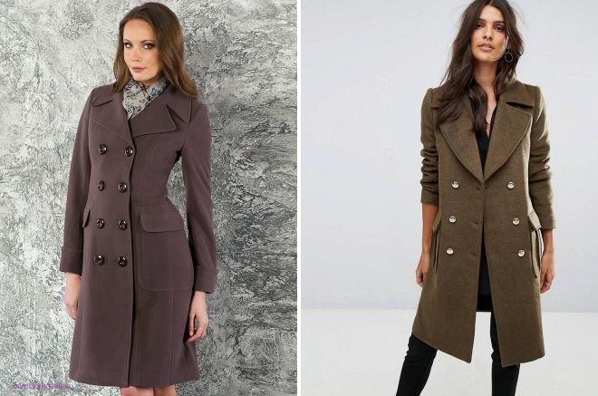 женское двубортное приталенное пальто женское двубортное приталенное пальто