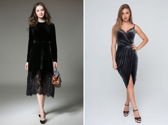 бархатное платье с кружевом бархатное платье с кружевом