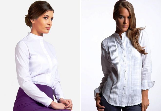 белая рубашка без воротника белая рубашка без воротника