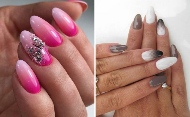 омбре на круглой форме ногтя омбре на круглой форме ногтя