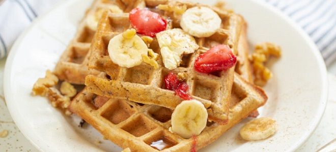 венские вафли с бананом венские вафли с бананом