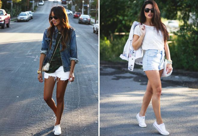 белые конверсы с шортами белые конверсы с шортами