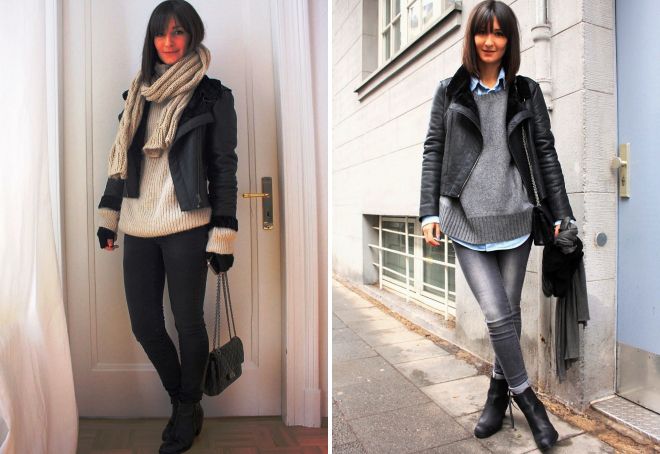 длинный свитер с короткой курткой длинный свитер с короткой курткой