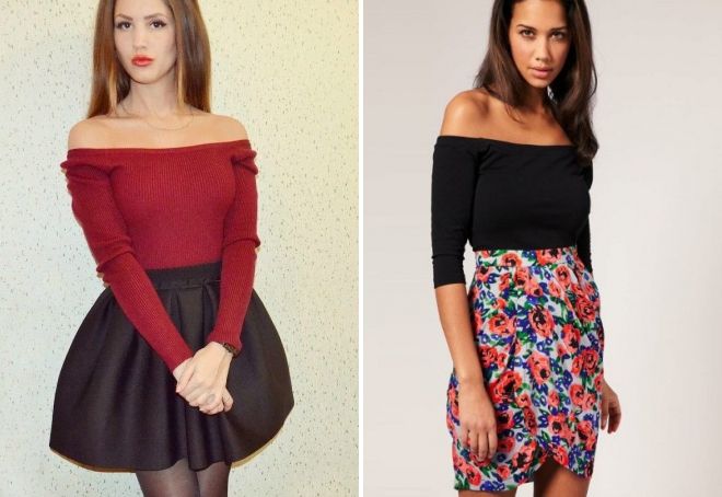 кофта с открытыми плечами и юбка кофта с открытыми плечами и юбка
