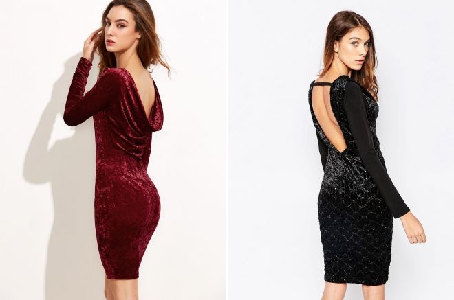 бархатное платье с открытой спиной бархатное платье с открытой спиной