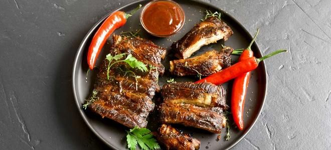 ребра bbq в духовке ребра bbq в духовке
