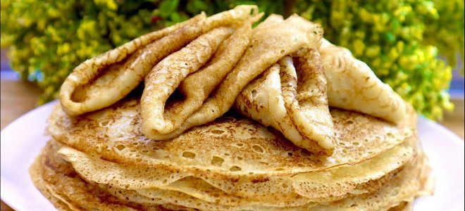 рецепт постных блинов на воде рецепт постных блинов на воде