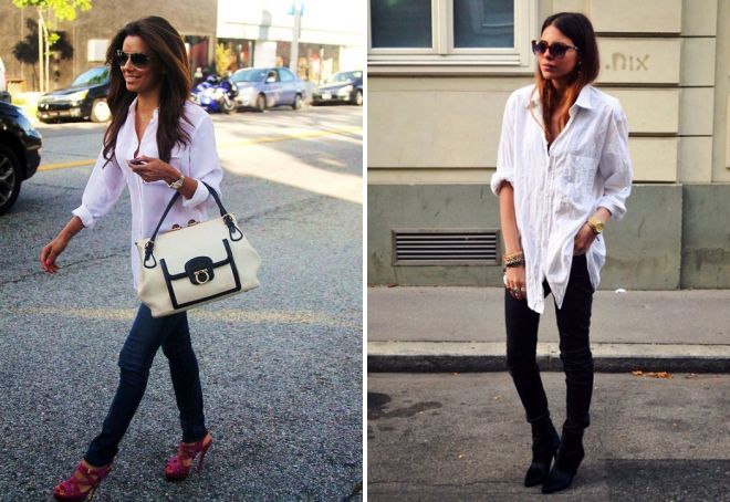 с чем носить белую рубашку с чем носить белую рубашку